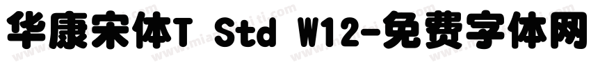 华康宋体T Std W12字体转换